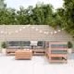 vidaXL Salon de jardin 6 pcs avec coussins bois massif Douglas
