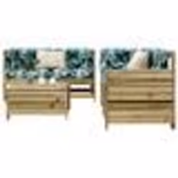 vidaXL Salon de jardin 5 pcs bois de pin imprégné