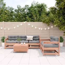 Cet ensemble de salon de jardin en bois avec un design à lattes sera un excellent complément à votre jardin, patio ou terrass ...