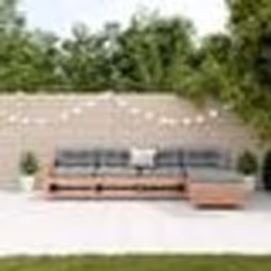 vidaXL Salon de jardin 5 pcs avec coussins bois massif douglas