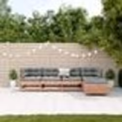 vidaXL Salon de jardin 5 pcs avec coussins bois massif douglas