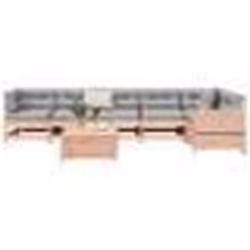 vidaXL Salon de jardin 7 pcs bois massif sapin de douglas