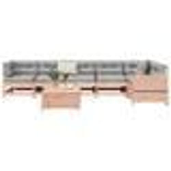 vidaXL Salon de jardin 7 pcs bois massif sapin de douglas