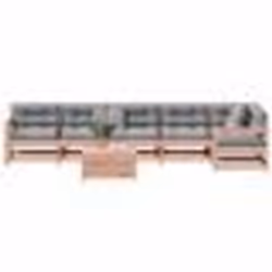 vidaXL Salon de jardin 7 pcs avec coussins bois massif douglas
