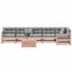 vidaXL Salon de jardin 7 pcs avec coussins bois massif douglas