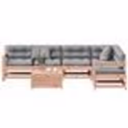 vidaXL Salon de jardin 7 pcs avec coussins bois massif douglas