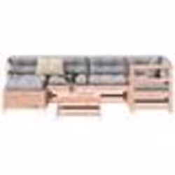 vidaXL Salon de jardin 7 pcs bois massif sapin de douglas