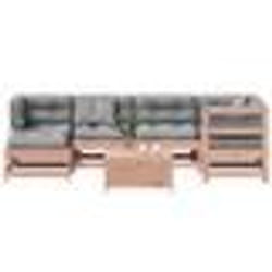 vidaXL Salon de jardin 7 pcs avec coussins bois massif douglas