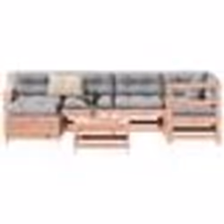 vidaXL Salon de jardin 7 pcs bois massif sapin de douglas