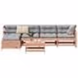 vidaXL Salon de jardin 6 pcs bois massif sapin de douglas