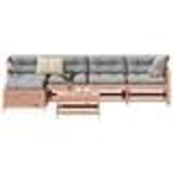 vidaXL Salon de jardin 6 pcs bois massif sapin de douglas