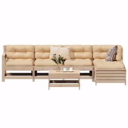 Vidaxl - Salon de jardin 6 pcs bois de pin massif