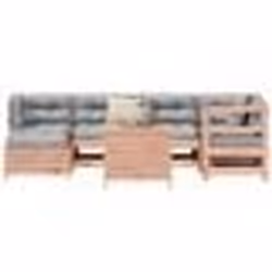 vidaXL Salon de jardin 7 pcs bois massif sapin de douglas
