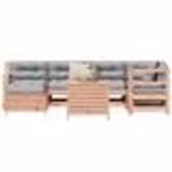 vidaXL Salon de jardin 7 pcs bois massif sapin de douglas