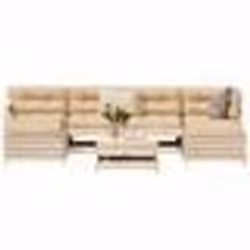 vidaXL Salon de jardin 7 pcs bois de pin massif