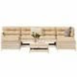 vidaXL Salon de jardin 7 pcs bois de pin massif