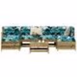 vidaXL Salon de jardin 7 pcs bois de pin imprégné