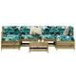 vidaXL Salon de jardin 7 pcs bois de pin imprégné