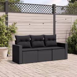 VidaXL 3250992 banc de jardin Rotin, Acier