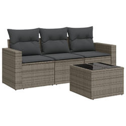 VidaXL 3250997 banc de jardin Rotin, Acier