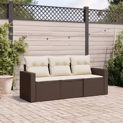 VidaXL 3251000 banc de jardin Rotin, Acier