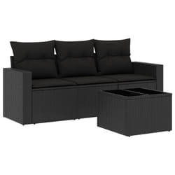 VidaXL 3251002 banc de jardin Rotin, Verre trempé