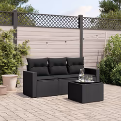 VidaXL 3251002 banc de jardin Rotin, Verre trempé