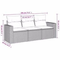 VidaXL 3251003 banc de jardin Rotin, Verre trempé