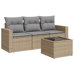 VidaXL 3251006 banc de jardin Rotin, Verre trempé