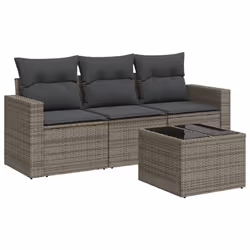 VidaXL 3251007, Gris foncé, Rotin, Verre trempé, 110 kg, Adultes et enfants, 550 mm, 550 mm