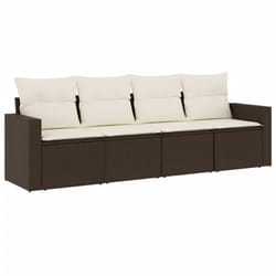 VidaXL 3251020 banc de jardin Rotin, Acier