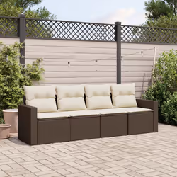 VidaXL 3251020 banc de jardin Rotin, Acier