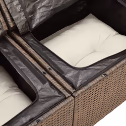 VidaXL 3251020 banc de jardin Rotin, Acier - Vue supplémentaire 6