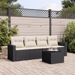 VidaXL 3251023 banc de jardin Rotin, Verre trempé