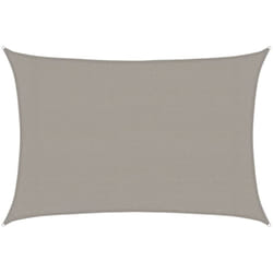 vidaXL Voile d'ombrage 160 g/m² rectangulaire gris clair 3x5 m PEHD