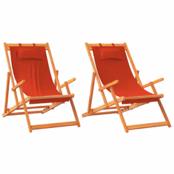 VidaXL 3214480, Terrace, Siège rembourré, Eucalyptus, Polyester, Rouge, 600 mm, 1270 mm
