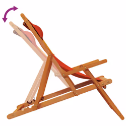 VidaXL 3214480 chaise d'extérieur Terrace Siège rembourré Eucalyptus, Polyester Rouge - Vue supplémentaire 7