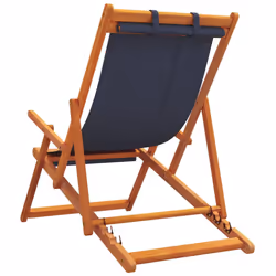 VidaXL 3214481 chaise d'extérieur Terrace Siège rembourré Eucalyptus, Polyester Bleu - Vue supplémentaire 6