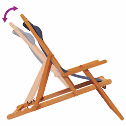 VidaXL 3214481 chaise d'extérieur Terrace Siège rembourré Eucalyptus, Polyester Bleu - Vue supplémentaire 7