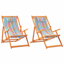 VidaXL 3214483, Terrace, Siège rembourré, Eucalyptus, Polyester, Multicolore, 600 mm, 1270 mm
