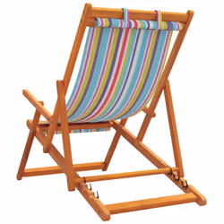 VidaXL 3214483 chaise d'extérieur Terrace Siège rembourré Eucalyptus, Polyester Multicolore - Vue supplémentaire 6