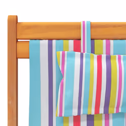 VidaXL 3214483 chaise d'extérieur Terrace Siège rembourré Eucalyptus, Polyester Multicolore - Vue supplémentaire 8