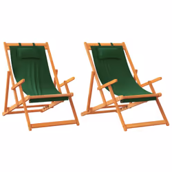 VidaXL 3214485, Terrace, Siège rembourré, Eucalyptus, Polyester, Vert, 600 mm, 1270 mm