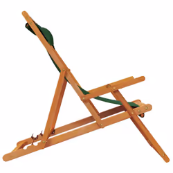 VidaXL 3214485 chaise d'extérieur Terrace Siège rembourré Eucalyptus, Polyester Vert - Vue supplémentaire 5