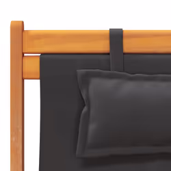 VidaXL 3214486 chaise d'extérieur Terrace Siège rembourré Eucalyptus, Polyester Noir - Vue supplémentaire 8