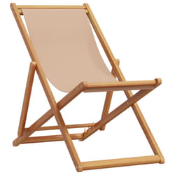 VidaXL 3214488 chaise d'extérieur Terrace Siège rembourré Eucalyptus, Polyester Taupe