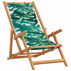 VidaXL 3214489 chaise d'extérieur Terrace Siège rembourré Eucalyptus, Polyester Vert