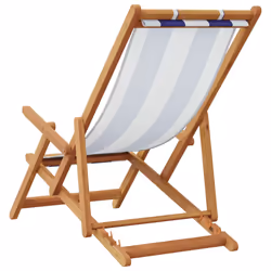 VidaXL 3214490 chaise d'extérieur Terrace Siège rembourré Eucalyptus, Polyester Bleu, Blanc - Vue supplémentaire 6