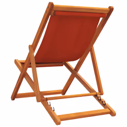 VidaXL 3214491 chaise d'extérieur Terrace Siège rembourré Eucalyptus, Polyester Rouge - Vue supplémentaire 6