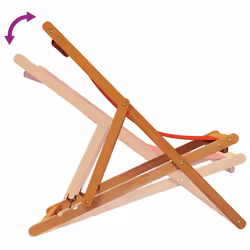 VidaXL 3214491 chaise d'extérieur Terrace Siège rembourré Eucalyptus, Polyester Rouge - Vue supplémentaire 7